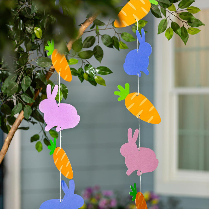 Happy Easter Bunny and Carrot Hanging Tree Décor