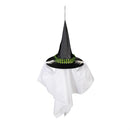 Animated Witch Hat Ghost with Color-Changing LED Lights and Sound Hanging Décor