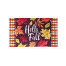 Plaid Hello Fall Embossed Floor Mat