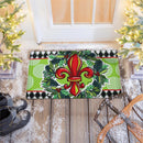 Holiday Fleur De Lis Embossed Mat