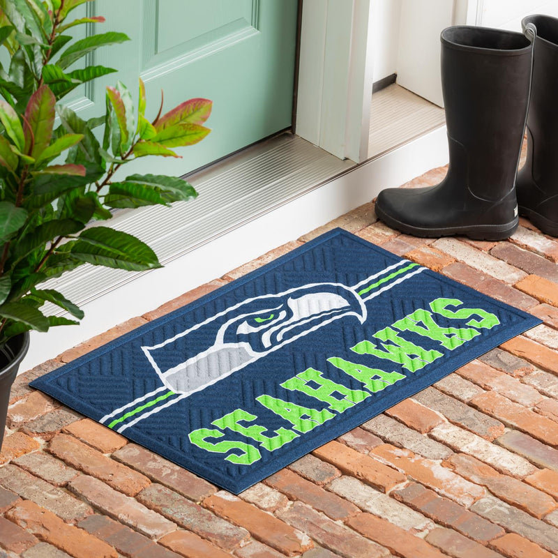 Embossed Mat, Cross Hatch, Seattle Seahawks