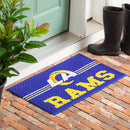 Embossed Mat, Cross Hatch, Los Angeles Rams