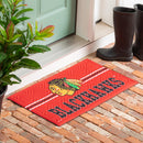 Embossed Mat, Cross Hatch, Chicago Blackhawks
