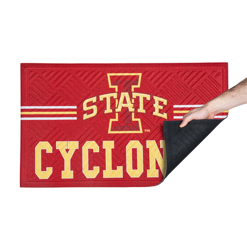 Embossed Mat, Cross Hatch, Iowa State University