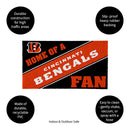 Cincinnati Bengals, PVC Mat COLOR, Home of a Fan