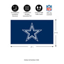 Full Color PVC Mat, 16" x 28", Dallas Cowboys
