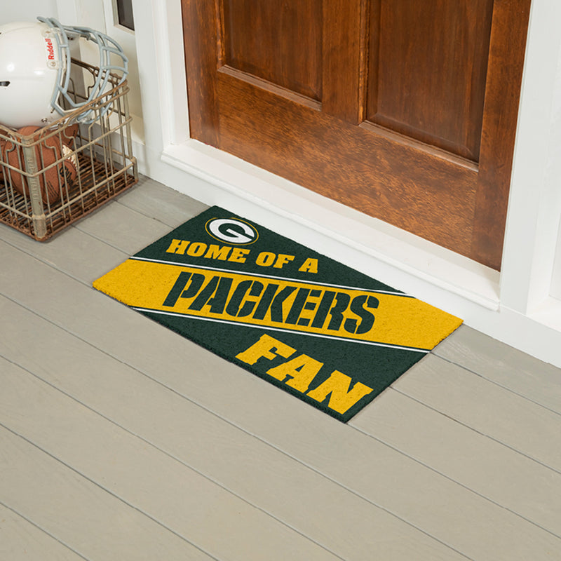 Green Bay Packers, PVC Mat COLOR, Home of a Fan