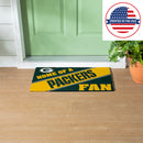 Green Bay Packers, PVC Mat COLOR, Home of a Fan