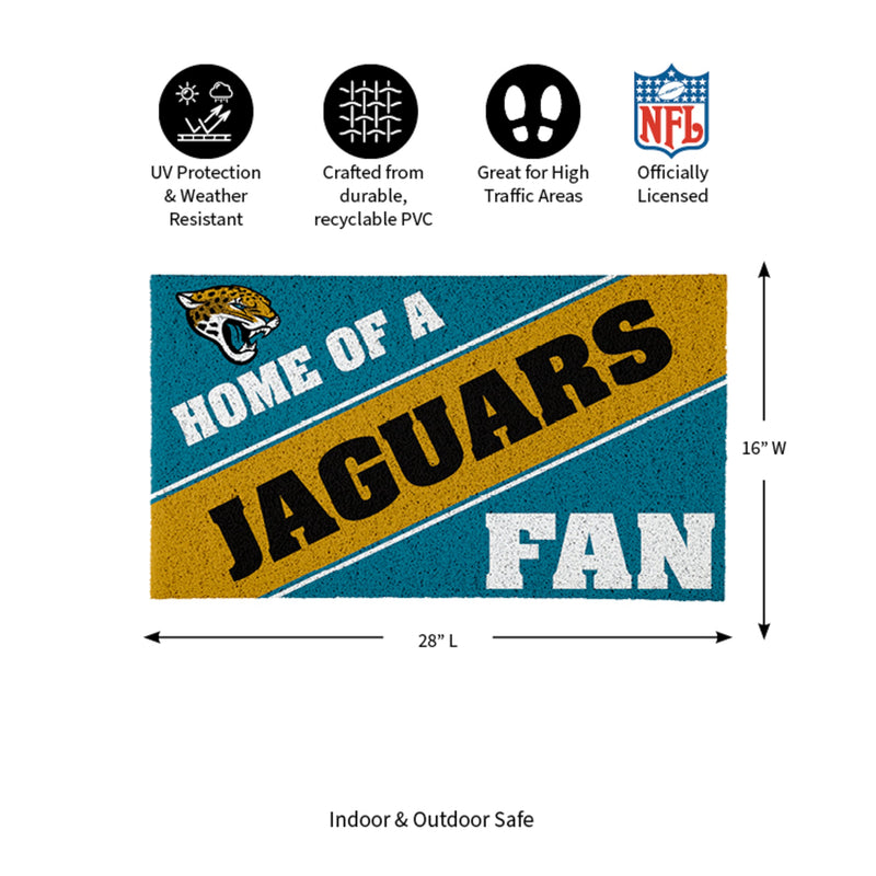 Jacksonville Jaguars, PVC Mat COLOR, Home of a Fan