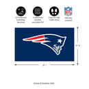 Full Color PVC Mat, 16" x 28", New England Patriots