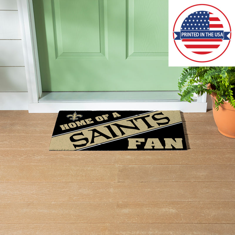 New Orleans Saints, PVC Mat COLOR, Home of a Fan