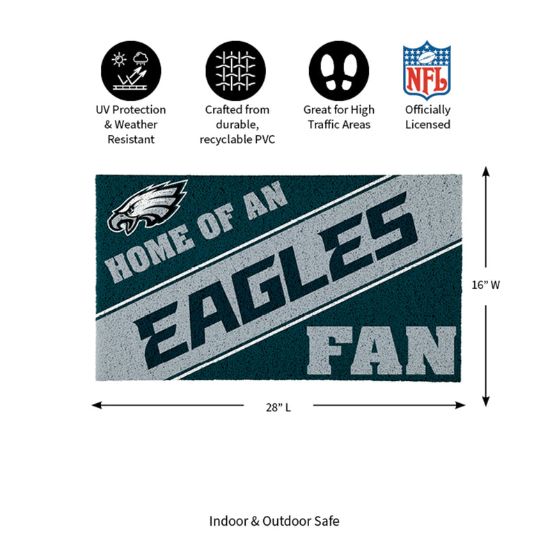 Philadelphia Eagles, PVC Mat COLOR, Home of a Fan