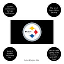 Full Color PVC Mat, 16" x 28", Pittsburgh Steelers