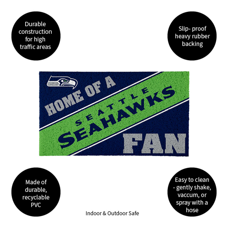 Seattle Seahawks, PVC Mat COLOR, Home of a Fan