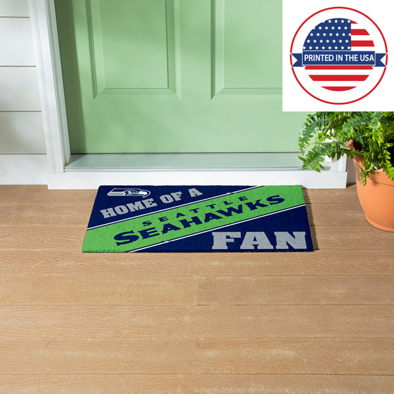 Seattle Seahawks, PVC Mat COLOR, Home of a Fan