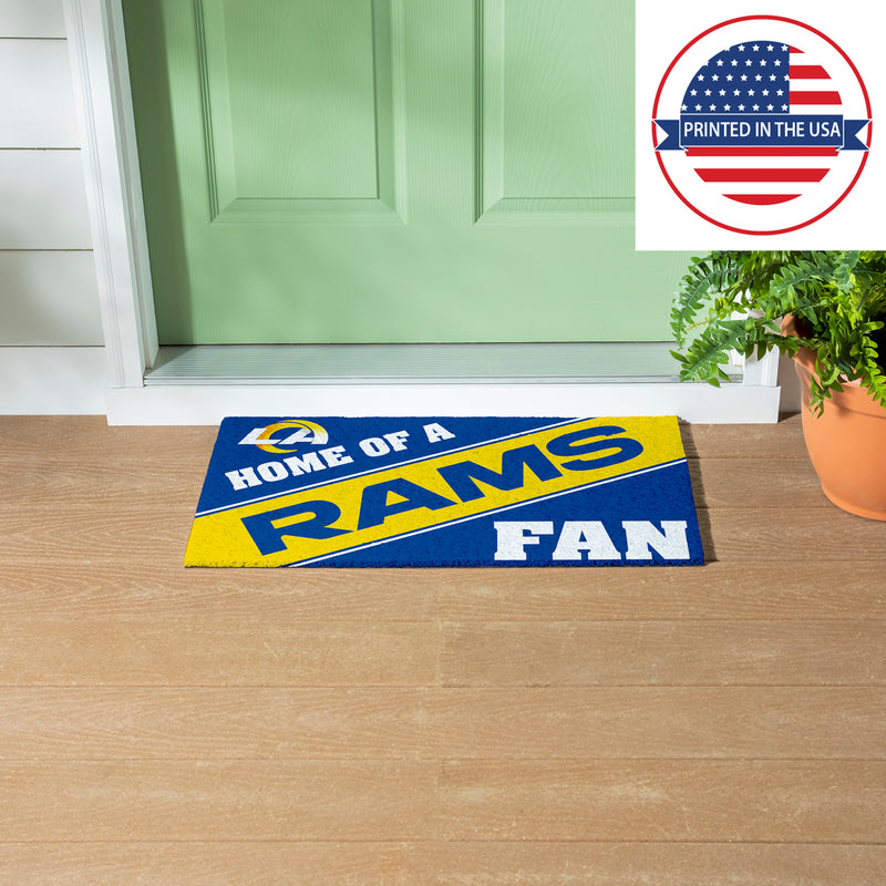 Los Angeles Rams, PVC Mat COLOR, Home of a Fan