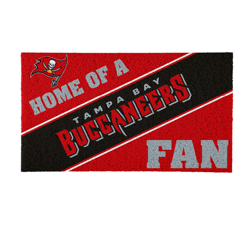 Tampa Bay Buccaneers, PVC Mat COLOR, Home of a Fan