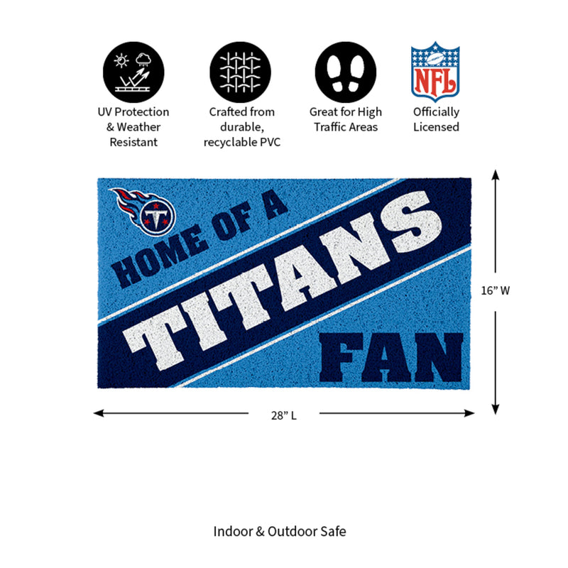 Tennessee Titans, PVC Mat COLOR, Home of a Fan