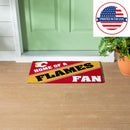 Calgary Flames, PVC Mat COLOR, Home of a Fan
