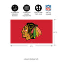 Full Color PVC Mat, 16" x 28", Chicago Blackhawks