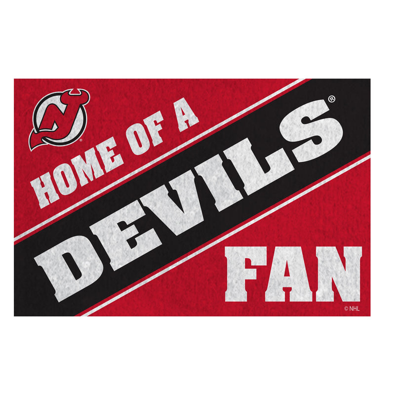 New Jersey Devils, PVC Mat COLOR, Home of a Fan