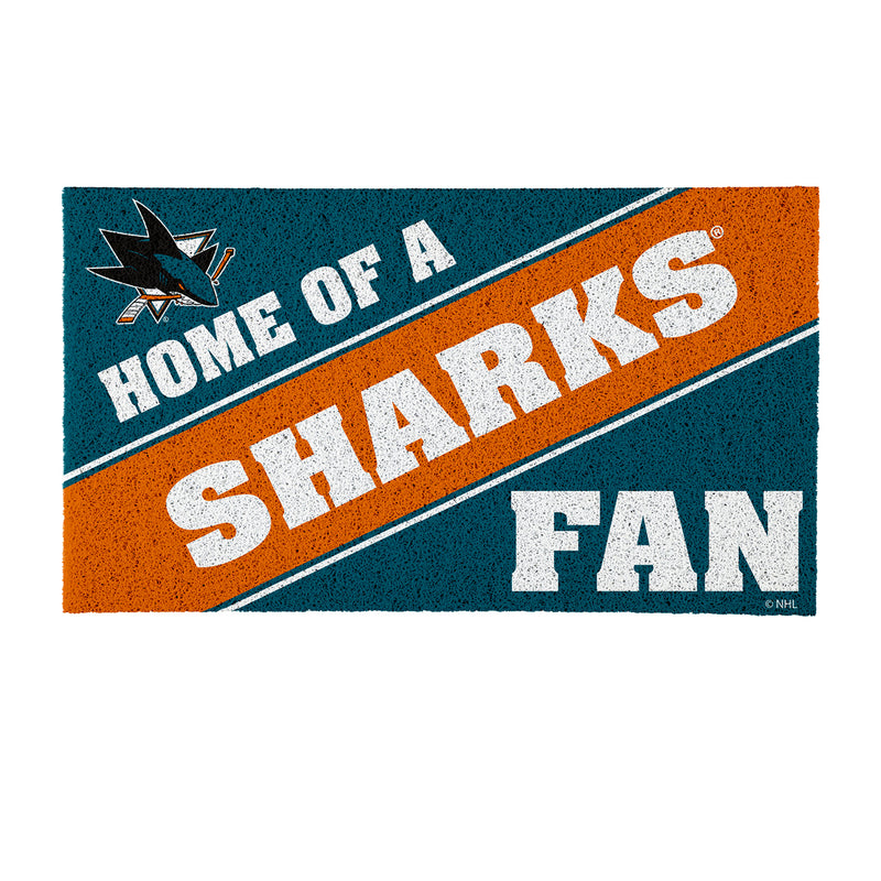 San Jose Sharks, PVC Mat COLOR, Home of a Fan