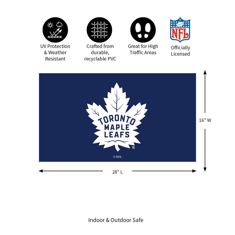Full Color PVC Mat, 16" x 28", Toronto Maple Leafs