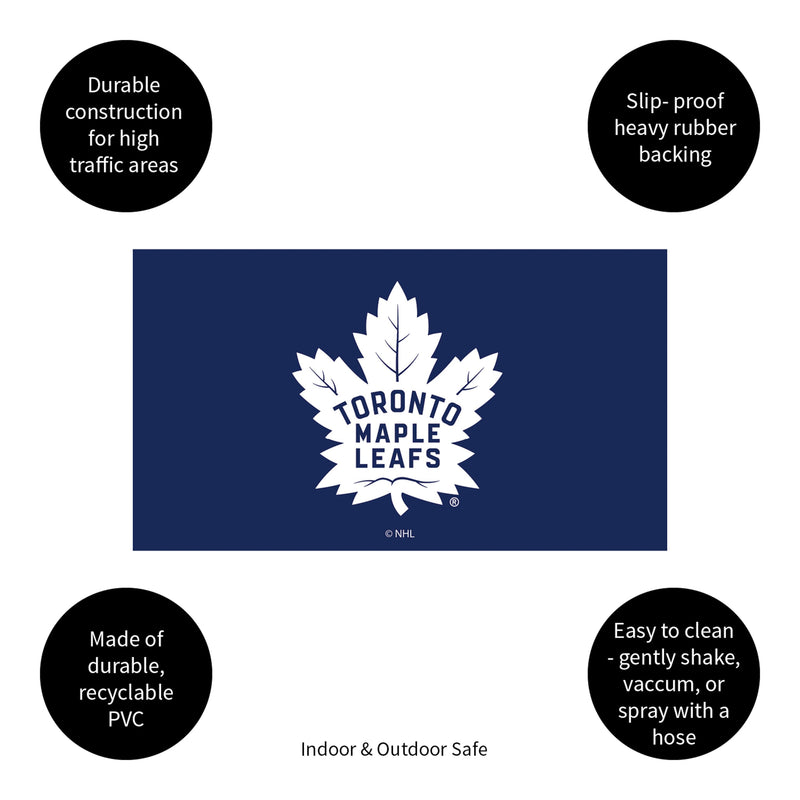 Full Color PVC Mat, 16" x 28", Toronto Maple Leafs