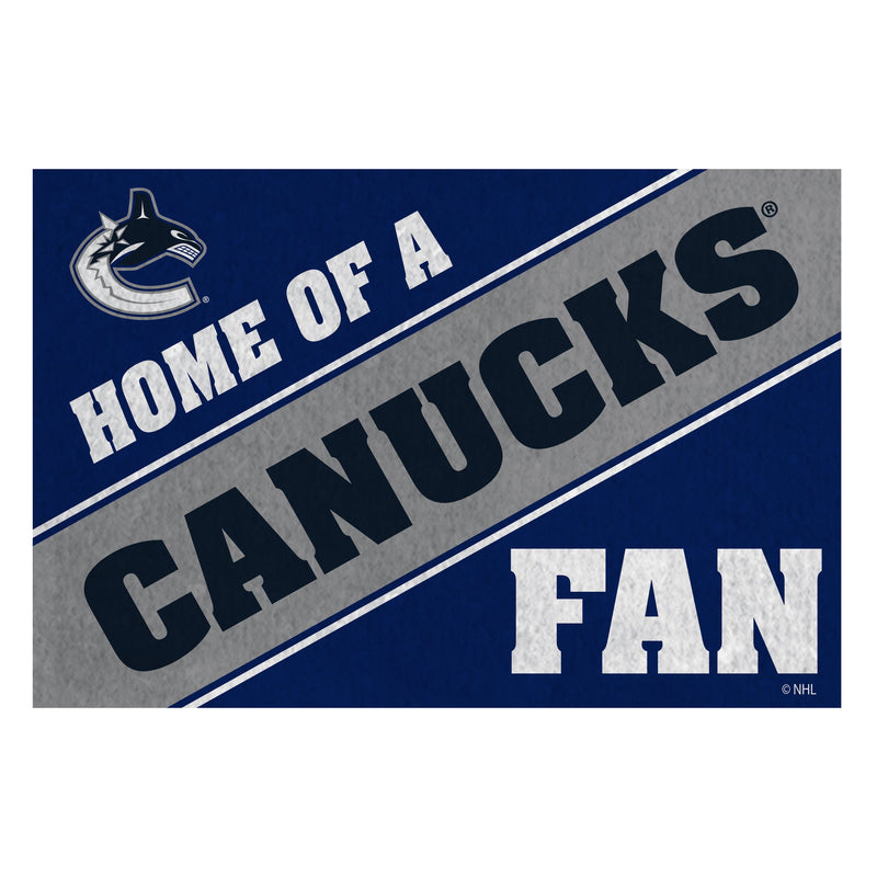 Vancouver Canucks, PVC Mat COLOR, Home of a Fan