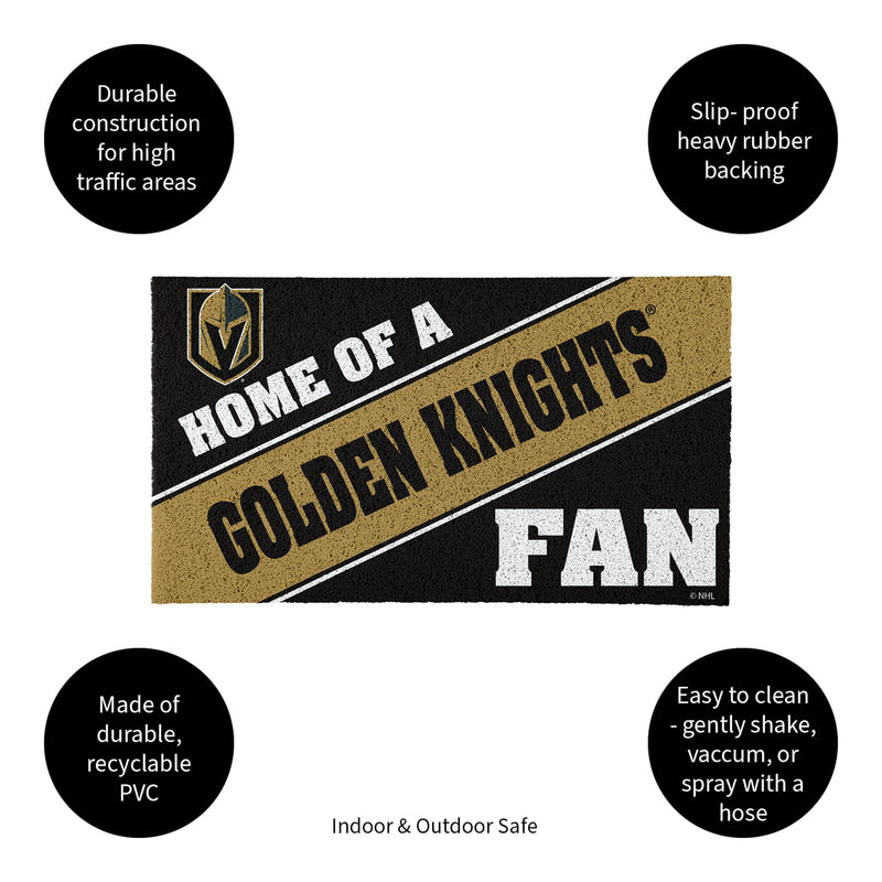 Vegas Golden Knights, PVC Mat COLOR, Home of a Fan