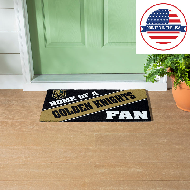 Vegas Golden Knights, PVC Mat COLOR, Home of a Fan