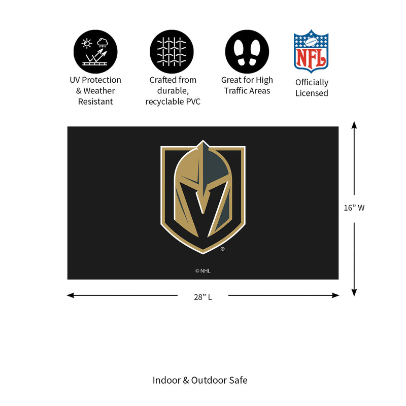 Full Color PVC Mat, 16" x 28", Vegas Golden Knights