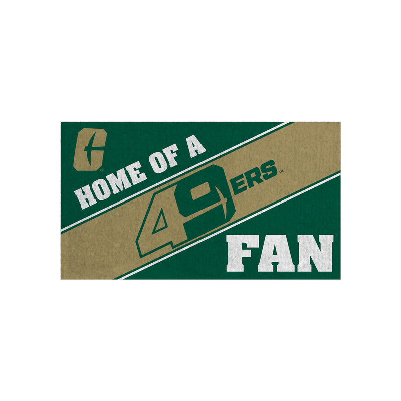 University of North Carolina/Charlotte, PVC Mat COLOR, Home of a Fan