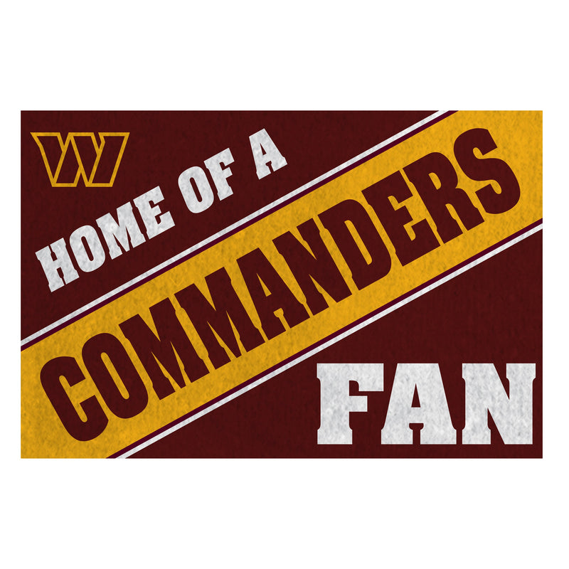 Washington Commanders, PVC Mat COLOR, Home of a Fan