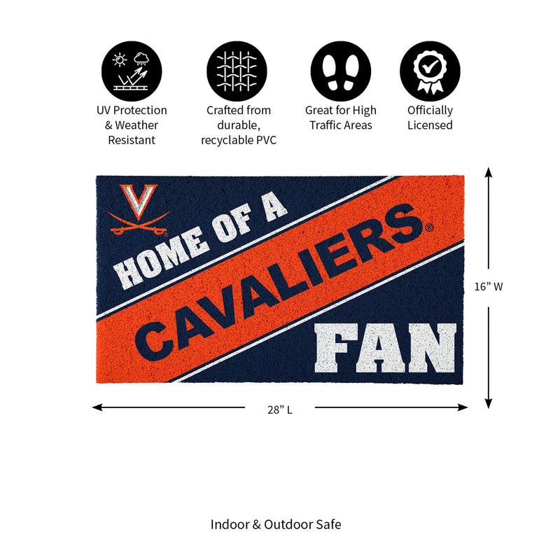 University of Virginia, PVC Mat COLOR, Home of a Fan