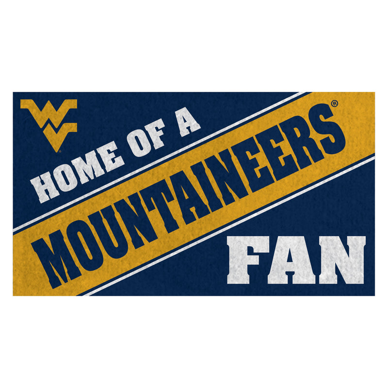 West Virginia University, PVC Mat COLOR, Home of a Fan
