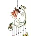 Glass and Metal Flower with Butterflies Windchime
