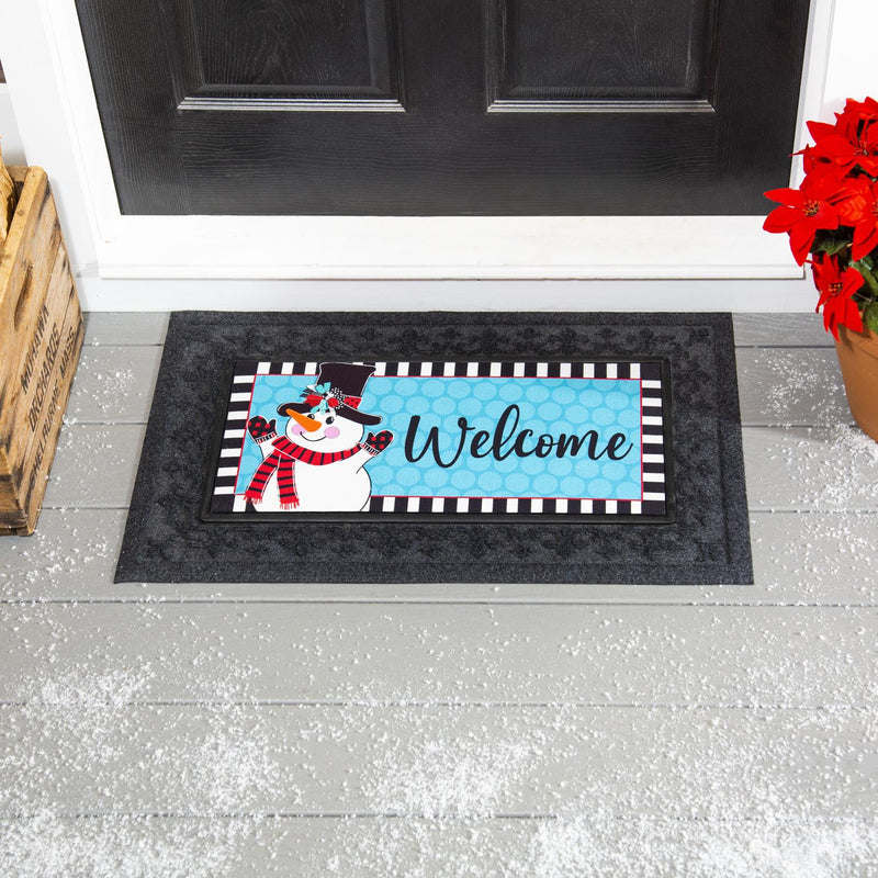 Patterned Snowman Sassafras Switch Mat