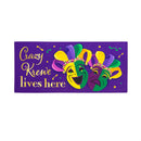 Mardi Gras Crazy Krewe Lives Here Sassafras Switch Mat