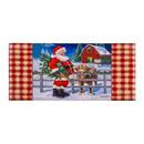 Farm Santa & Highland Cow Sassafras Switch Mat_x000D_