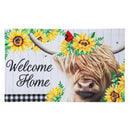 Floral Highland Cow Sassafras Estate Mat