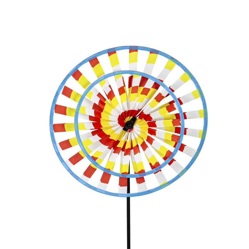 Tie Dye Two Layer Sun Shape Pinwheel Spinner, 3 Asst