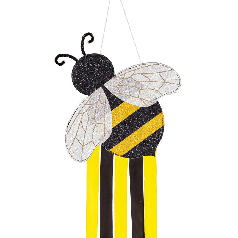 Bee Shaped Fabric Wind Spinner