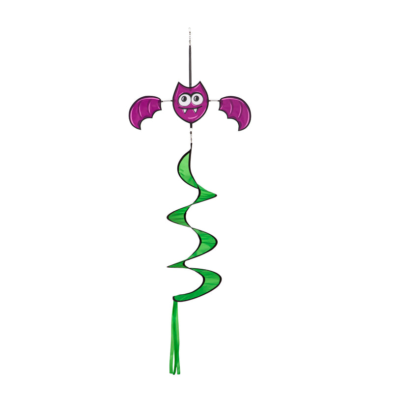 Halloween Bat with Bobbing Wings Shaped Fabric Wind Spinner,45638