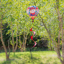 Happy Scarecrow Couple Burlap Balloon Spinner