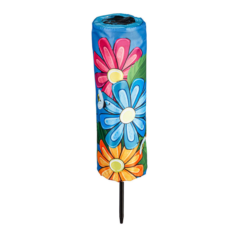 Spring Floral Pillar Garden Stake Cover
