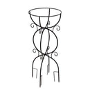 Metal Trellis Bird Bath Stand, Scroll