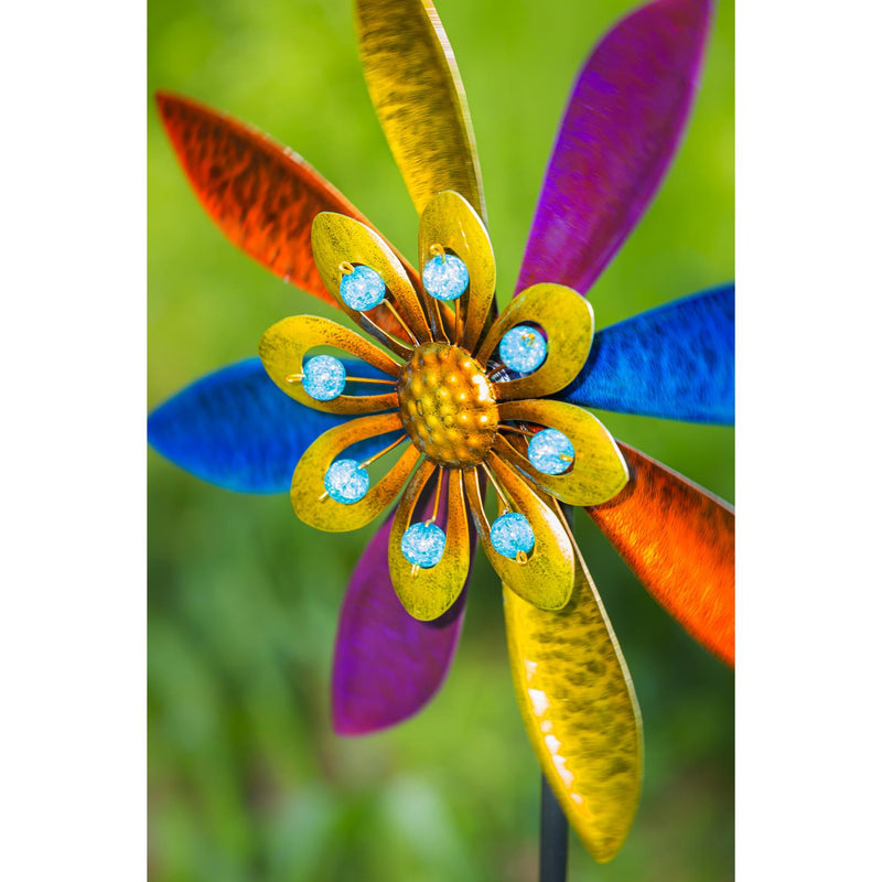 48"H Rainbow Windmill Wind Spinner Stake, 2 ASST.