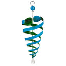 Evergreen Wind,Conical Swirl Hanging Wind Twirler, Blue and Green,7.87x7.87x25.59 Inches