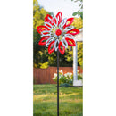 75"H Wind Spinner, Red and White Patriotic Leaves